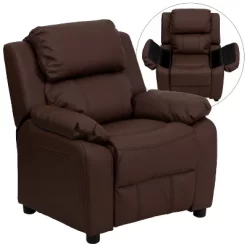 Emma And Oliver Deluxe Padded Contemporary Kids Recliner With Storage Arms -Children Furniture Store GUEST c3c889eb c115 438b a039 353c60c56b22 1