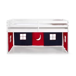Twin Jasper Junior Loft Bed, White Frame And Playhouse Tent Blue/Red - Alaterre Furniture -Children Furniture Store GUEST c4f158fc 7b7a 431f 8fdb 6eb3e13c75a9