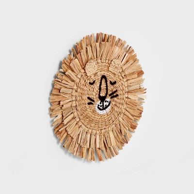 Water Hyacinth Lion Head Kids' Wall Décor Natural - Pillowfort™ 4 Water Hyacinth Lion Head Kids' Wall Décor Natural - Pillowfort™ - Image 2