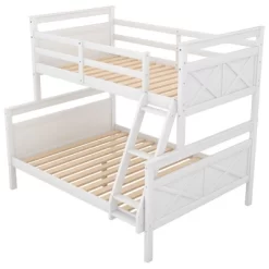 Twin Over Full Bunk Bed With Ladder And Safety Guardrail-ModernLuxe -Children Furniture Store GUEST c7bdde01 2749 474a 99df a7dc5cf5c593