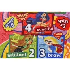 KC CUBS | DC Super Hero Girls Kids Hopscotch Number Counting Educational Learning & Game Play Nursery Bedroom Classroom Rug Carpet, 2' 7" X 6' 0" -Children Furniture Store GUEST c7eb708f e777 4580 8325 f4a38442133c