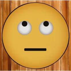 Deerlux Emoji Style Round Funny Smiley Face Kids Area Rug, Eye Roll Emoji Rug -Children Furniture Store GUEST c83b3b40 d2f5 4f69 a554 9a9a402a222a