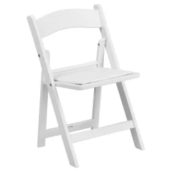 Emma And Oliver 2 Pack Kids White Resin Folding Event Party Chair With Vinyl Padded Seat -Children Furniture Store GUEST c864bc29 0330 4869 adc5 372f152853d2