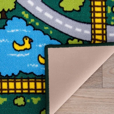 World Rug Gallery Kids Educational Learning City Life Road Non Slip Area Rug 5 World Rug Gallery Kids Educational Learning City Life Road Non Slip Area Rug - Image 3