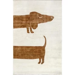 NuLOOM Cailyn Modern Dachshund Kids Area Rug -Children Furniture Store GUEST ca3018e4 17ae 49ba a6dd 6d1001b9684d