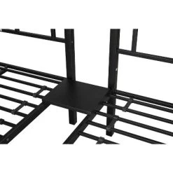 Twin Over Twin Metal Triple Bunk Bed With Ladder-ModernLuxe -Children Furniture Store GUEST cbe71833 5b03 429e 9144 8312d0bca3a7