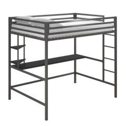 Full Maxwell Metal Loft Bed With Desk & Shelves - Novogratz -Children Furniture Store GUEST ccc8b2a8 80fc 4b9c 94c0 fcac21bd2a9f