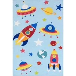NuLOOM Eddie Outer Space Machine Washable Kids Area Rug 24 NuLOOM Eddie Outer Space Machine Washable Kids Area Rug -Children Furniture Store GUEST ccfab955 7a21 471d a61e c80c20697399