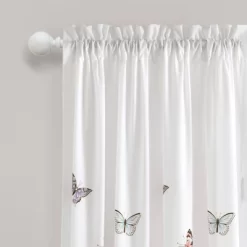 2pc Flutter Butterfly Window Curtain Set Pink - Lush Décor