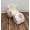 Upholstered Soccer Ball Chair With Pull Out Ottoman Pink/White - Gift Mark 1 Upholstered Soccer Ball Chair With Pull Out Ottoman Pink/White - Gift Mark -Children Furniture Store GUEST ce2d3545 2ea5 4f6b b78d b5c42a828999