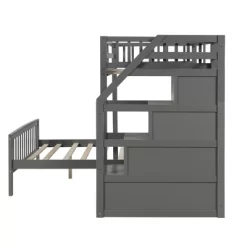 Twin Over Full Loft Bed With Staircase - ModernLuxe 18 Twin Over Full Loft Bed With Staircase - ModernLuxe -Children Furniture Store GUEST ce610855 a559 4e22 a6b0 529352d46fc4