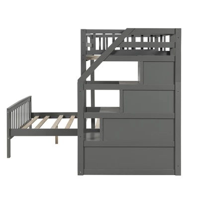 Twin Over Full Loft Bed With Staircase - ModernLuxe 9 Twin Over Full Loft Bed With Staircase - ModernLuxe - Image 7