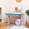 Costway Height-Adjustable Kids Desk Children Study Table With Tilt Desktop & Book Stand Blue/Pink -Children Furniture Store GUEST d0be9c96 6812 420a 820e 7b8ff35e599c
