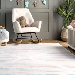 NuLOOM Alise Kids Striped Nursery Or Playroom Area Rug -Children Furniture Store GUEST d0c5a254 b471 440f b604 c5ca10bc21a3