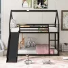 Twin Over Twin House Bunk Bed With Ladder And Slide - ModernLuxe 1 Twin Over Twin House Bunk Bed With Ladder And Slide - ModernLuxe -Children Furniture Store GUEST d13eb26a e2cf 4465 8484 efb836d14d3d