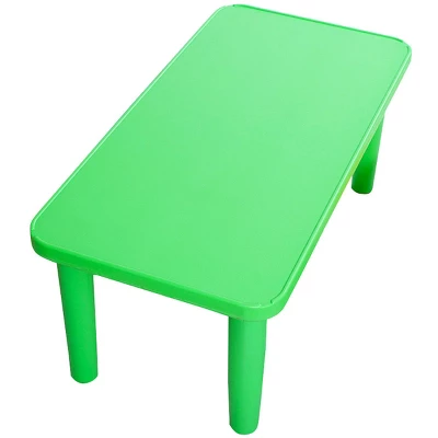 Costway Kids Portable Plastic Table Learn And Play Activity School Home Furniture Green 4 Costway Kids Portable Plastic Table Learn And Play Activity School Home Furniture Green - Image 2