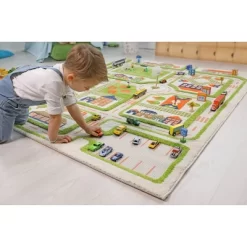 39"x59" Traffic Green 3D Play Rug - IVI -Children Furniture Store GUEST d2349e4b a744 4f9d 9c46 1685a2f6bd48