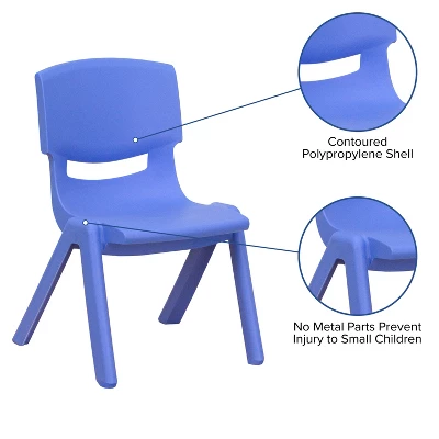 Flash Furniture 10 Pack Plastic Stackable School Chair With 12" Seat Height 12 Flash Furniture 10 Pack Plastic Stackable School Chair With 12" Seat Height - Image 10