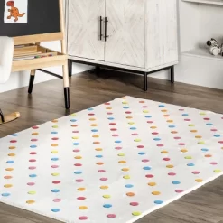NuLOOM Ilse Colorful Dots Machine Washable Kids Area Rug -Children Furniture Store GUEST d49d8d0a ce41 4ffa 863b b84f1d2f1e18
