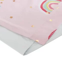 Natalie Rainbow With Metallic Printed Total Blackout Window Panel Pink - Mi Zone -Children Furniture Store GUEST d4cfaf1c 0e40 4458 be06 dbfa14ccab14
