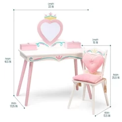Princess Vanity Table And Chair Set - WildKin 12 Princess Vanity Table And Chair Set - WildKin -Children Furniture Store GUEST d6dd463c 2ed1 4552 923f ade83f386cff