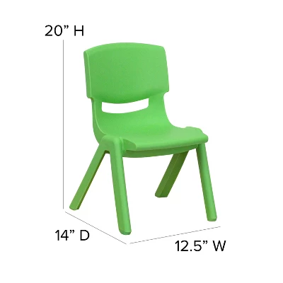 Emma And Oliver 2 Pack Plastic Stackable School Chair With 10.5"H Seat, Preschool Chair 9 Emma And Oliver 2 Pack Plastic Stackable School Chair With 10.5"H Seat, Preschool Chair - Image 7