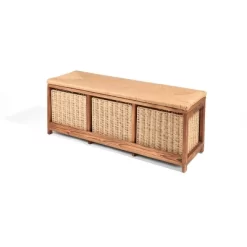 Badger Basket Kid's Storage Bench With Woven Top And Baskets Brown -Children Furniture Store GUEST d765e007 48d0 434d acb4 316a34e73921