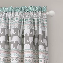 Elephant Striped Window Curtain Panels - Lush Décor