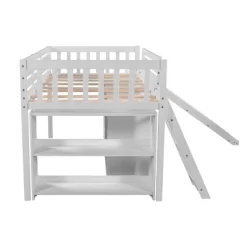 Low Twin Loft Bed With Bookcase, Separate Three Drawers, Pulling Ladder And Slide - ModernLuxe -Children Furniture Store GUEST d9e1ef55 a7f3 4320 af80 a93010b9bf16