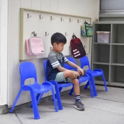 ECR4Kids SitRight Plastic Children’s Chair, Indoors And Outdoors, 11in Seat Height, 4-Pack -Children Furniture Store GUEST da29d9c0 f713 4740 b438 9947233f4c0c