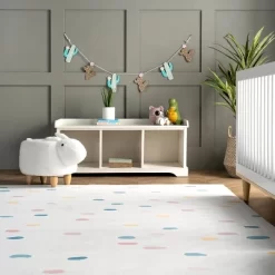 NuLOOM Calla Kids Polka Dot Nursery Or Playroom Area Rug -Children Furniture Store GUEST da664ef1 42f1 429c 9737 afd27a591019