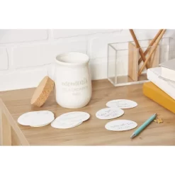 Pearhead Ceramic Gratitude Token Jar - White -Children Furniture Store GUEST da9f3ea7 8cda 4a38 9329 48f2da693511