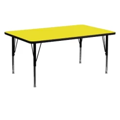 Flash Furniture 24''W X 60''L Rectangular HP Laminate Activity Table - Height Adjustable Short Legs -Children Furniture Store GUEST dae3a13f e56f 4f41 af66 9736c72f6cfa 1