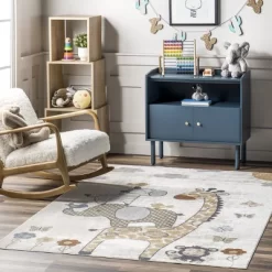 NuLOOM Cass Safari Kids Machine Washable Area Rug