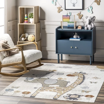 NuLOOM Cass Safari Kids Machine Washable Area Rug 3 NuLOOM Cass Safari Kids Machine Washable Area Rug