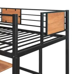 Twin Metal Loft Bed With Desk And Shelve - ModernLuxe 19 Twin Metal Loft Bed With Desk And Shelve - ModernLuxe -Children Furniture Store GUEST dbcbe991 dfab 4511 a5b3 8ace73e6fc83