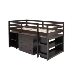 Low Twin Loft Bed With Cabinet And Rolling Portable Desk - ModernLuxe 17 Low Twin Loft Bed With Cabinet And Rolling Portable Desk - ModernLuxe -Children Furniture Store GUEST dbd98851 41c7 4e8c 84d2 993deb783322