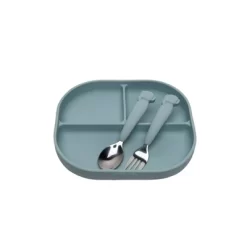 Loulou Lollipop Divided Plate With Lid - Blue - 2ct -Children Furniture Store GUEST dc367b27 632b 40d2 b9aa 4561fe073e57