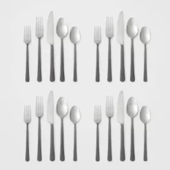 20pc Hubbardston Flatware Set Black - Threshold™ -Children Furniture Store GUEST dc38d691 3449 481a bf3c c841a47ed14b