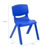 ECR4Kids Plastic School Stack Chair For Indoors And Outdoors, 12in Seat Height, 4-Pack -Children Furniture Store GUEST dc91ccfa 02df 4da4 b67e 7ce2426784c5