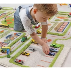 31.5"x44.5" Traffic Green 3D Play Rug - IVI -Children Furniture Store GUEST df392110 b1a7 4428 88ac 397035750143