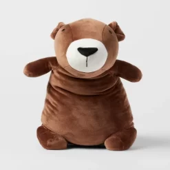 Bear Weighted Plush Kids' Throw Pillow Brown - Pillowfort™ -Children Furniture Store GUEST e14bf083 0b66 46ff 9039 736ae79b5f51