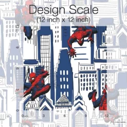 Spider-Man Cityscape Peel And Stick Wallpaper Red/Blue/Gray - RoomMates -Children Furniture Store GUEST e2492c87 3a83 432a a9e6 381b2a6648d0