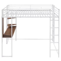 Full Size Metal Loft Bed With 2 Shelves And One Desk - ModernLuxe 15 Full Size Metal Loft Bed With 2 Shelves And One Desk - ModernLuxe -Children Furniture Store GUEST e27b5bd4 cd8c 4853 9fd2 402ee36fd89e