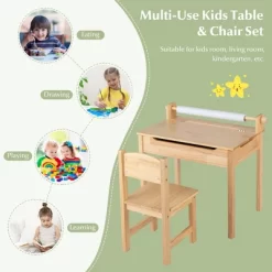 Costway Toddler Multi Activity Table With Chair Kids Art & Crafts Table With Paper Roll Holder -Children Furniture Store GUEST e2e37a58 b888 4644 b571 ebb94a9f9fff