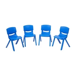 ECR4Kids Plastic School Stack Chair For Indoors And Outdoors, 12in Seat Height, 4-Pack -Children Furniture Store GUEST e6ab4036 b506 4830 8188 ac93a197b6ee