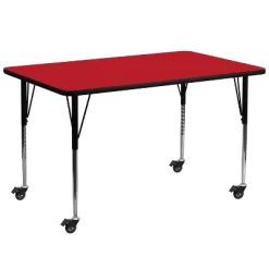 Flash Furniture Mobile 30''W X 72''L Rectangular HP Laminate Activity Table - Standard Height Adjustable Legs -Children Furniture Store GUEST e6fa075d 367f 49c0 b3d2 c752c4e8a6b8