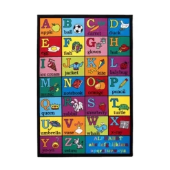 World Rug Gallery Kids Educational Learning Alphabet Non Slip Area Rug -Children Furniture Store GUEST e867b163 cb2b 43ea 967b ecb756f3b637