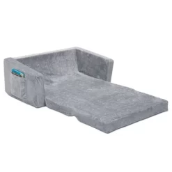 Delta Children Kids' Serta Perfect Sleeper Extra Wide Comfy 2-in-1 Flip Open Convertible Sofa To Lounger - Gray -Children Furniture Store GUEST e96f527b 857d 40a4 96fe 2782f7005e6f