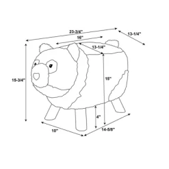 Ming Ming Panda Bear Stool White/Black - Powell -Children Furniture Store GUEST e9c465d2 b113 40be a92a 2421d23c7237